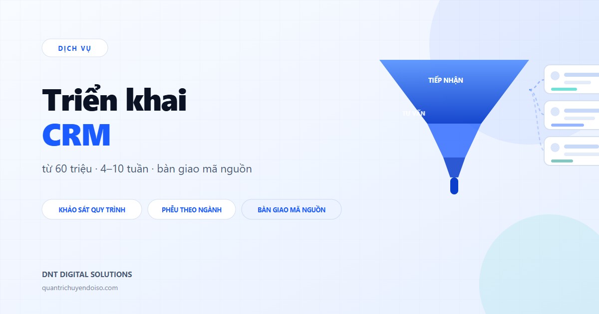Triển khai CRM — minh hoạ dịch vụ