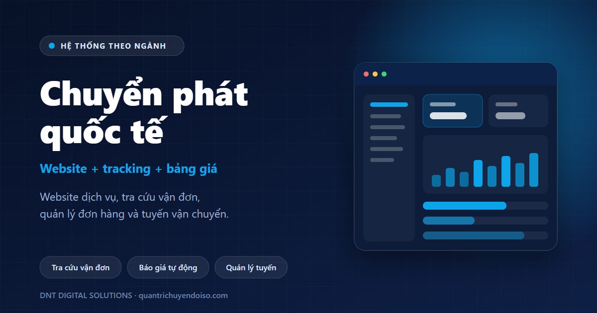 Chuyển phát quốc tế — hệ thống quản lý theo ngành