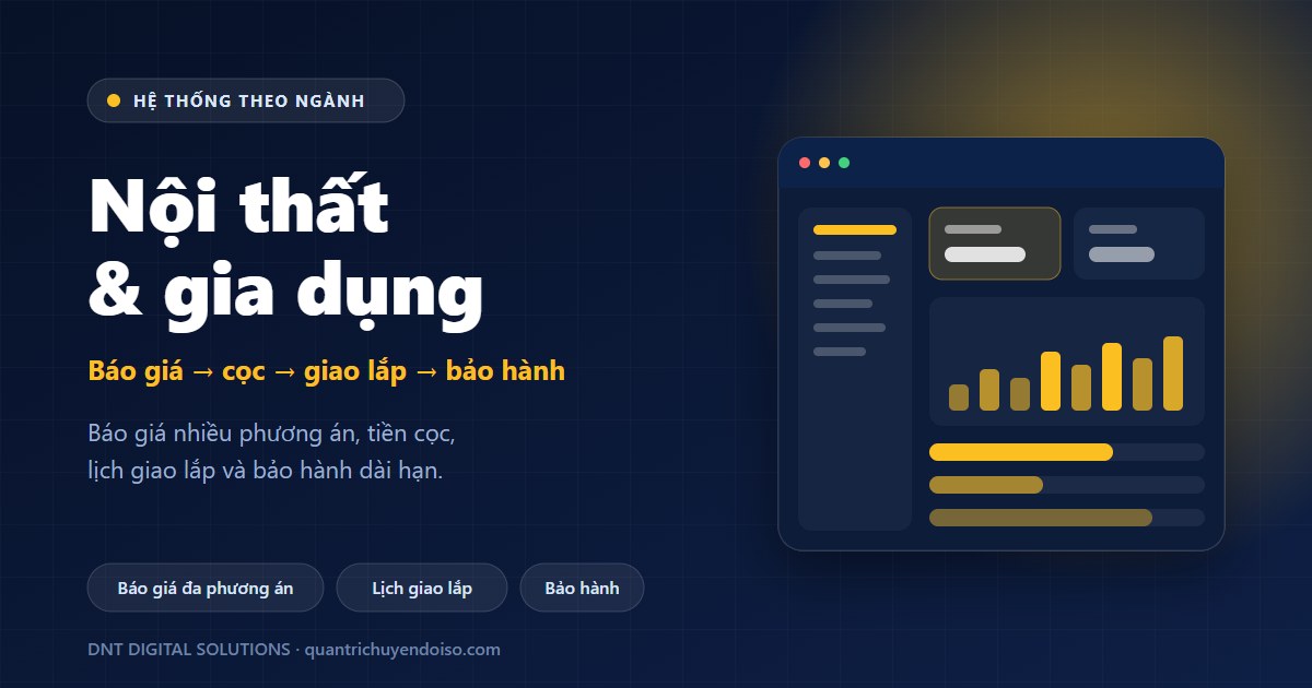 Nội thất & Gia dụng — hệ thống quản lý theo ngành